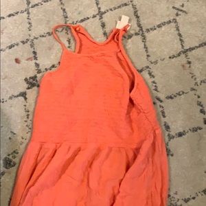 Bright neon orange summer dress